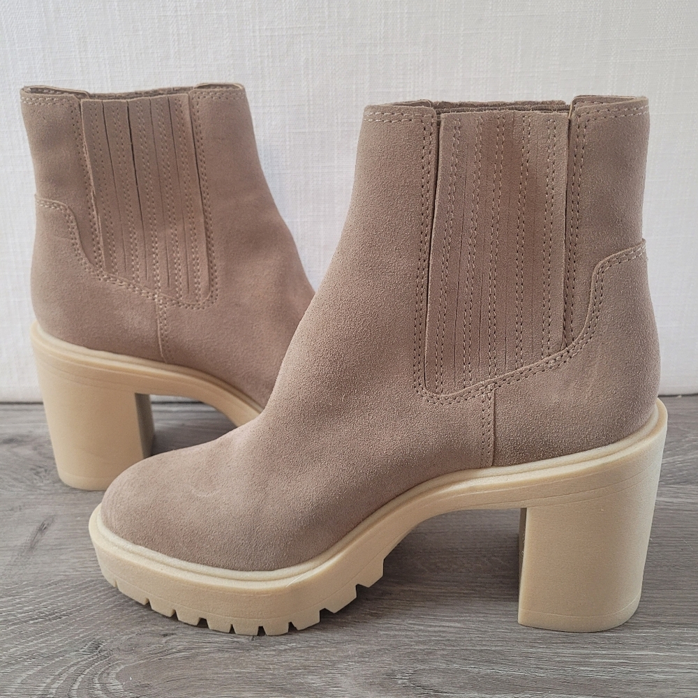 Dolce Vita Tan Suede Ankle Boots 7.5 - Picture 8 of 10
